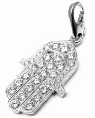 Cartier Diamond Hamsa Hand or Hand of Fatima Gold Charm Pendant
