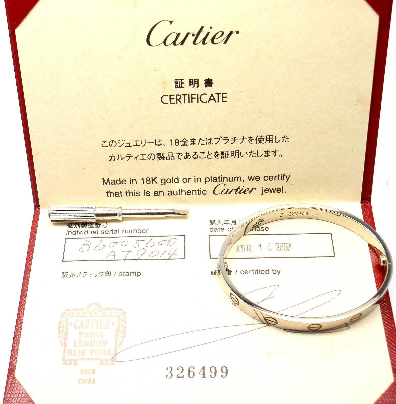 Cartier Love Gold Bangle Bracelet  1