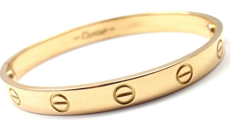 Cartie Love Gold Bangle Bracelet at 1stDibs | gold bracelet with ...