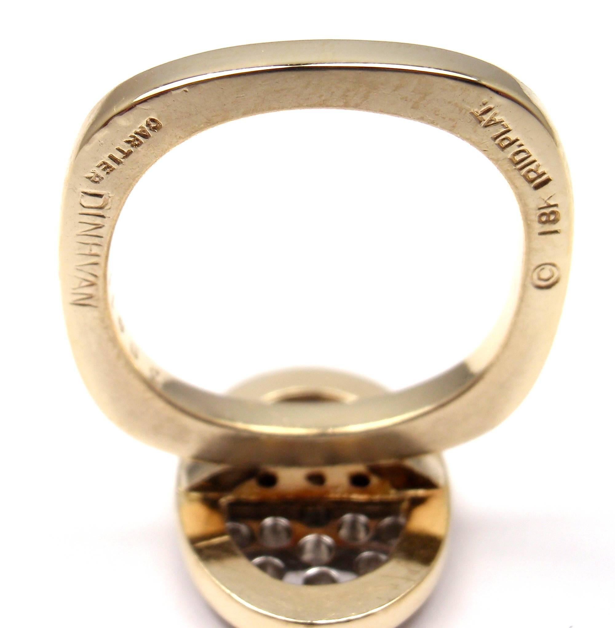 Cartier Dinh Van Diamond Platinum Gold Ring 1