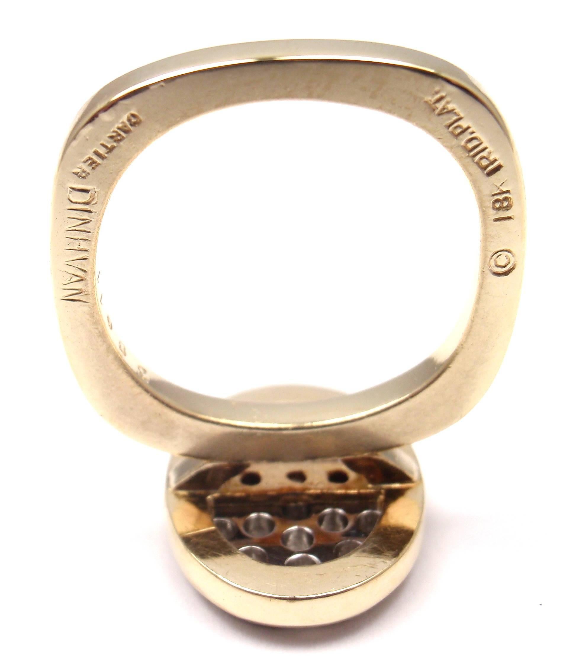 Cartier Dinh Van Diamond Platinum Gold Ring 3