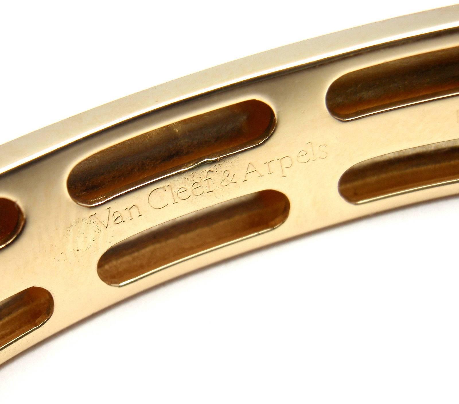 Women's or Men's Van Cleef & Arpels Diamond Gold Bangle Bracelet