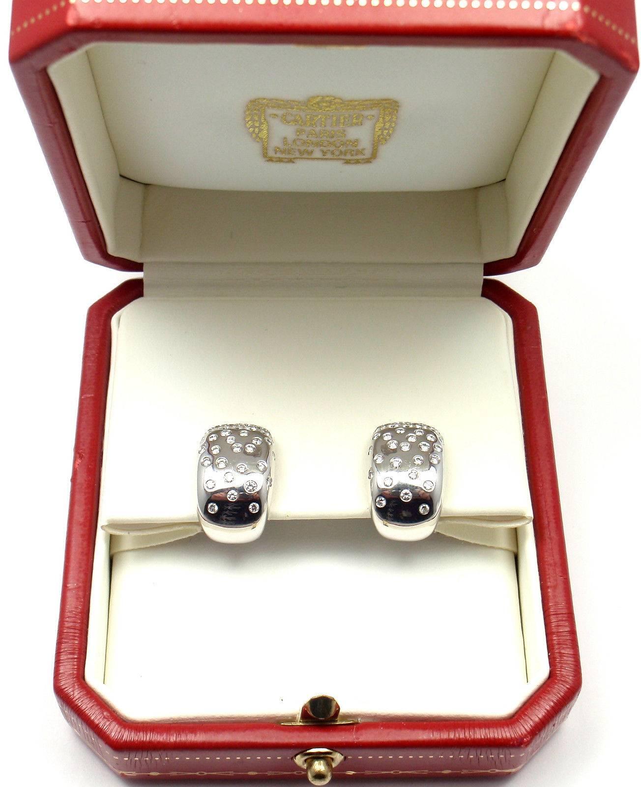 Cartier Diamond Gold Earrings 6