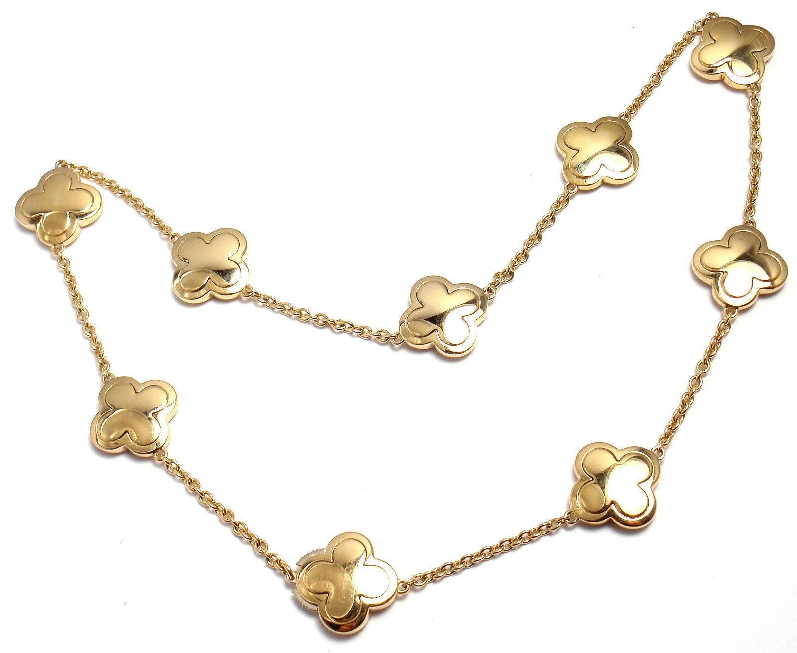 18k Yellow Gold Pure Alhambra Necklace by Van Cleef & Arpels.  

Details: 
Length: 16