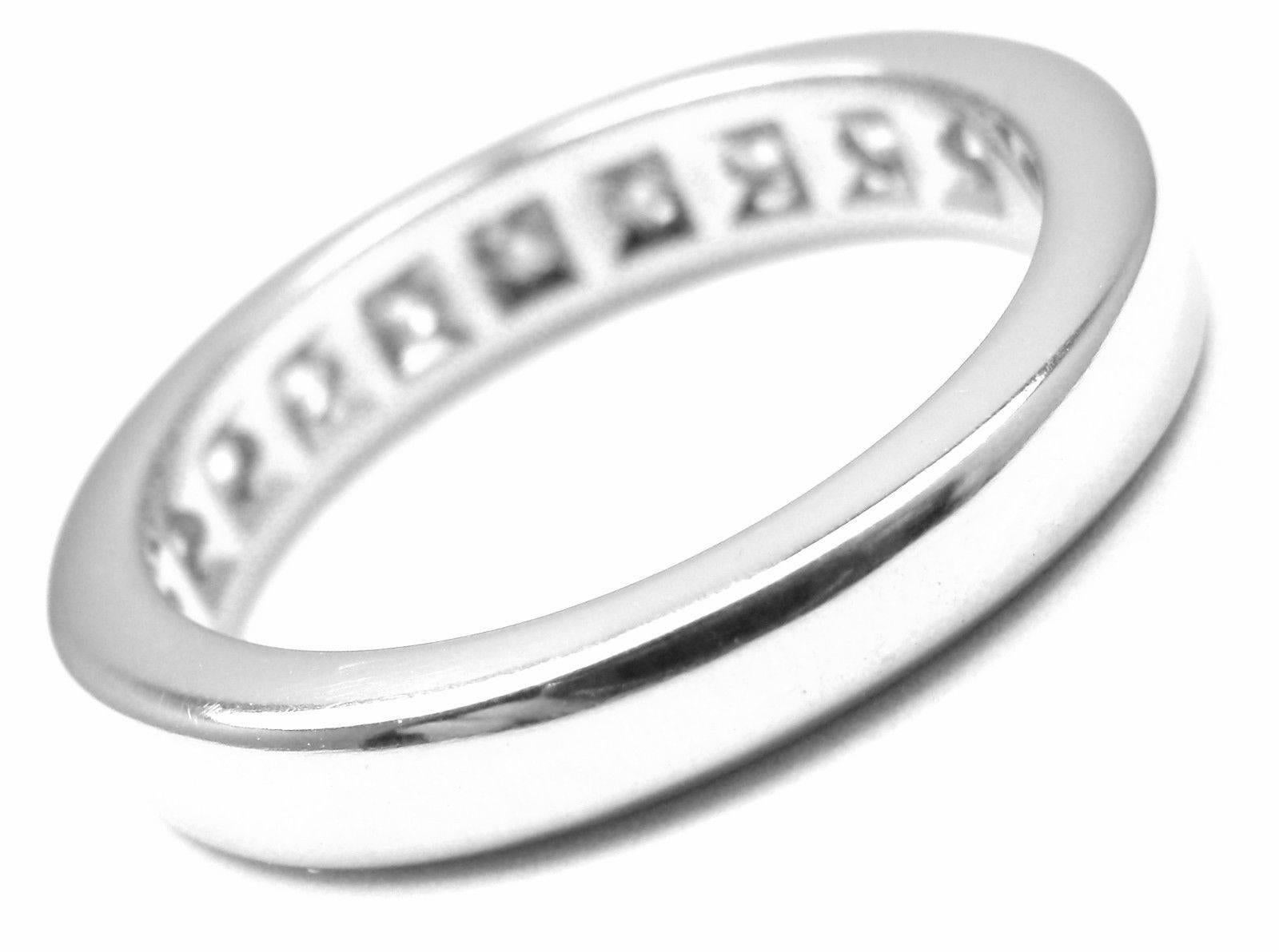 Women's or Men's Tiffany & Co. Diamond Platinum Half Circle Band Ring