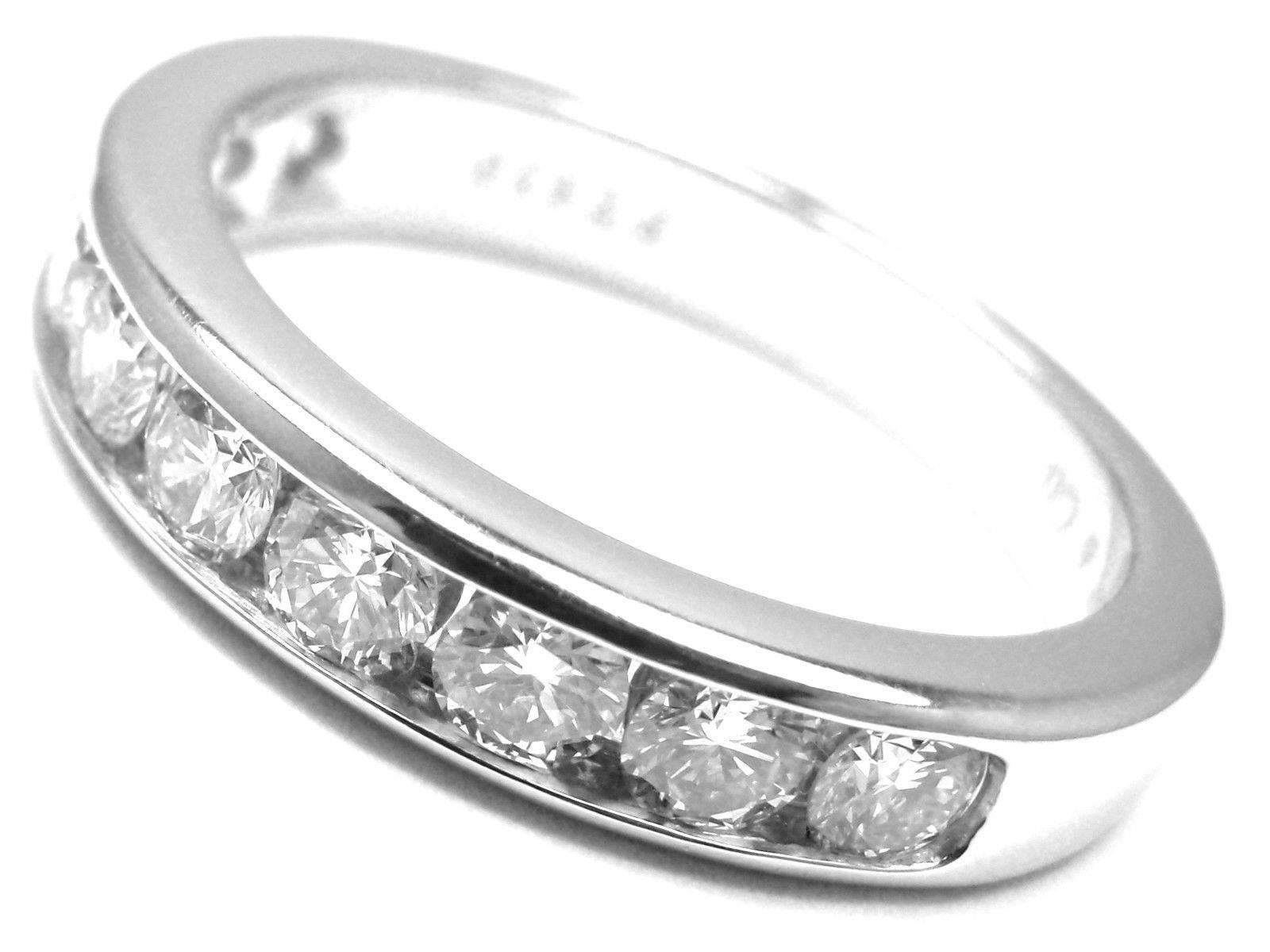 Tiffany & Co. Diamond Platinum Half Circle Band Ring 2