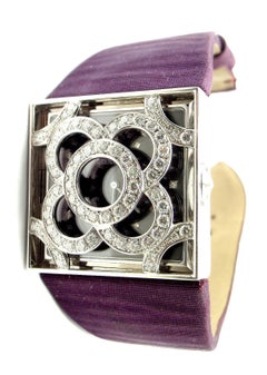 Audemars Piguet Lady's White Gold Diamond Satin Bracelet Quartz Wristwatch