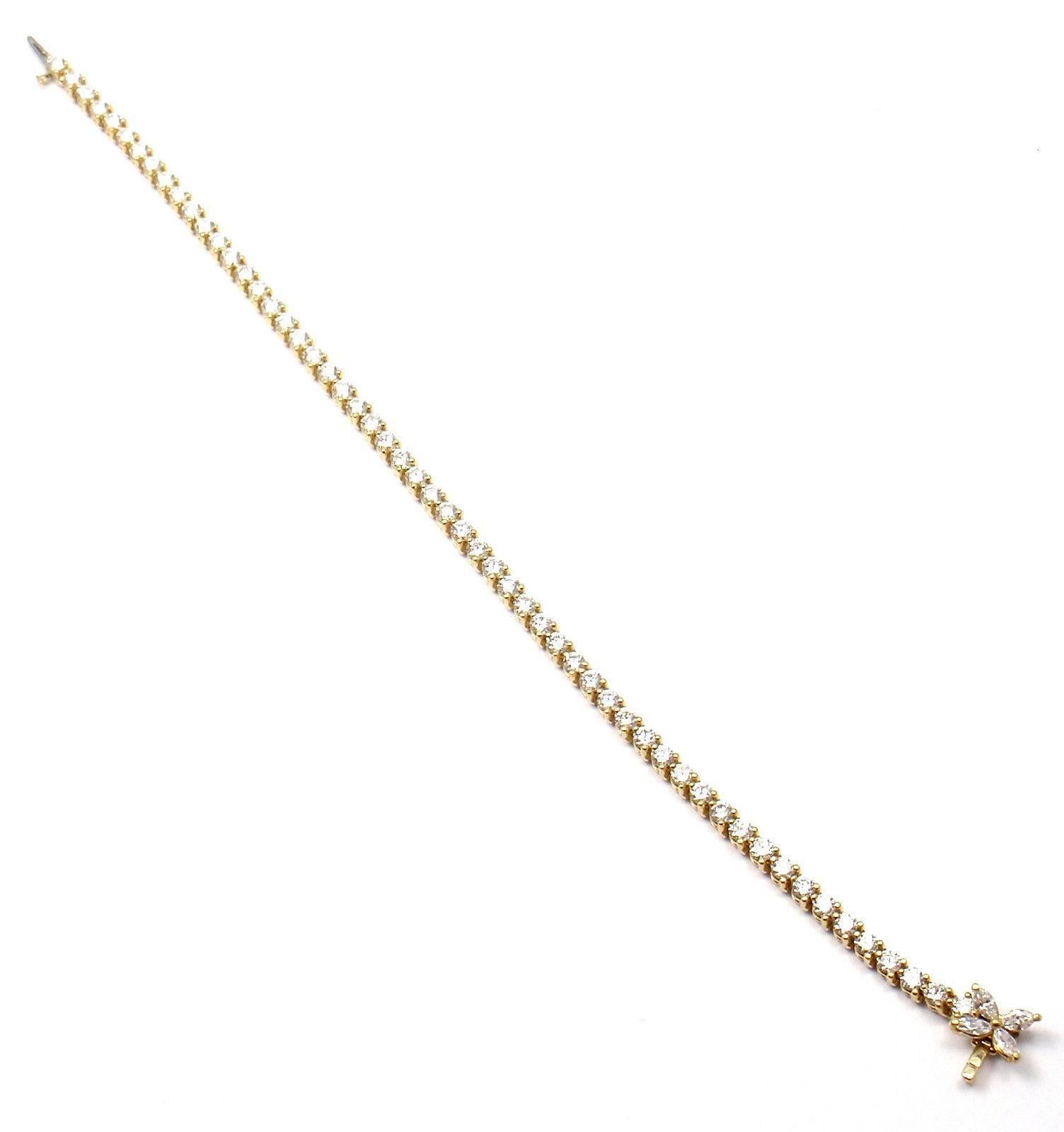 Tiffany & Co. Victoria 3.80 Carats Diamonds Gold Tennis Line Bracelet 4