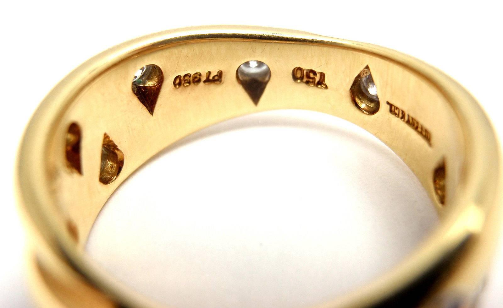 Tiffany & Co. Etoile Twist Diamond Gold Platinum Band Ring In New Condition In Southampton, PA