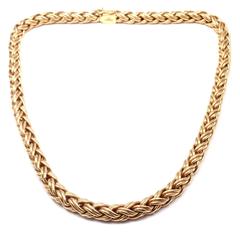 Tiffany & Co. Basket Weave Gold Necklace