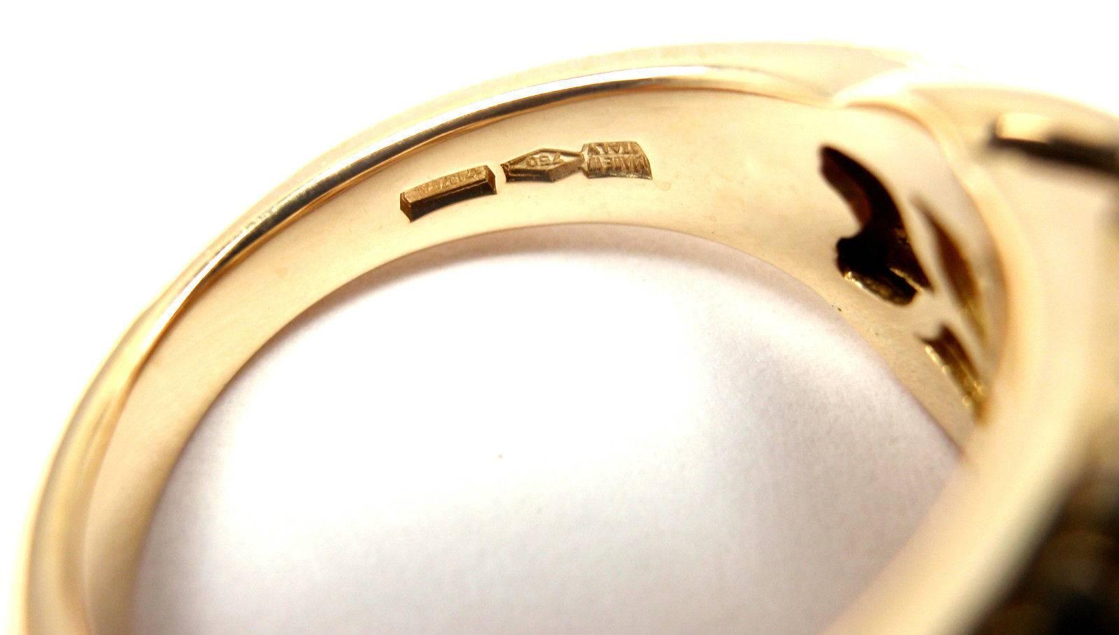 Women's or Men's Bulgari Diamond Gold Band Ring For Sale