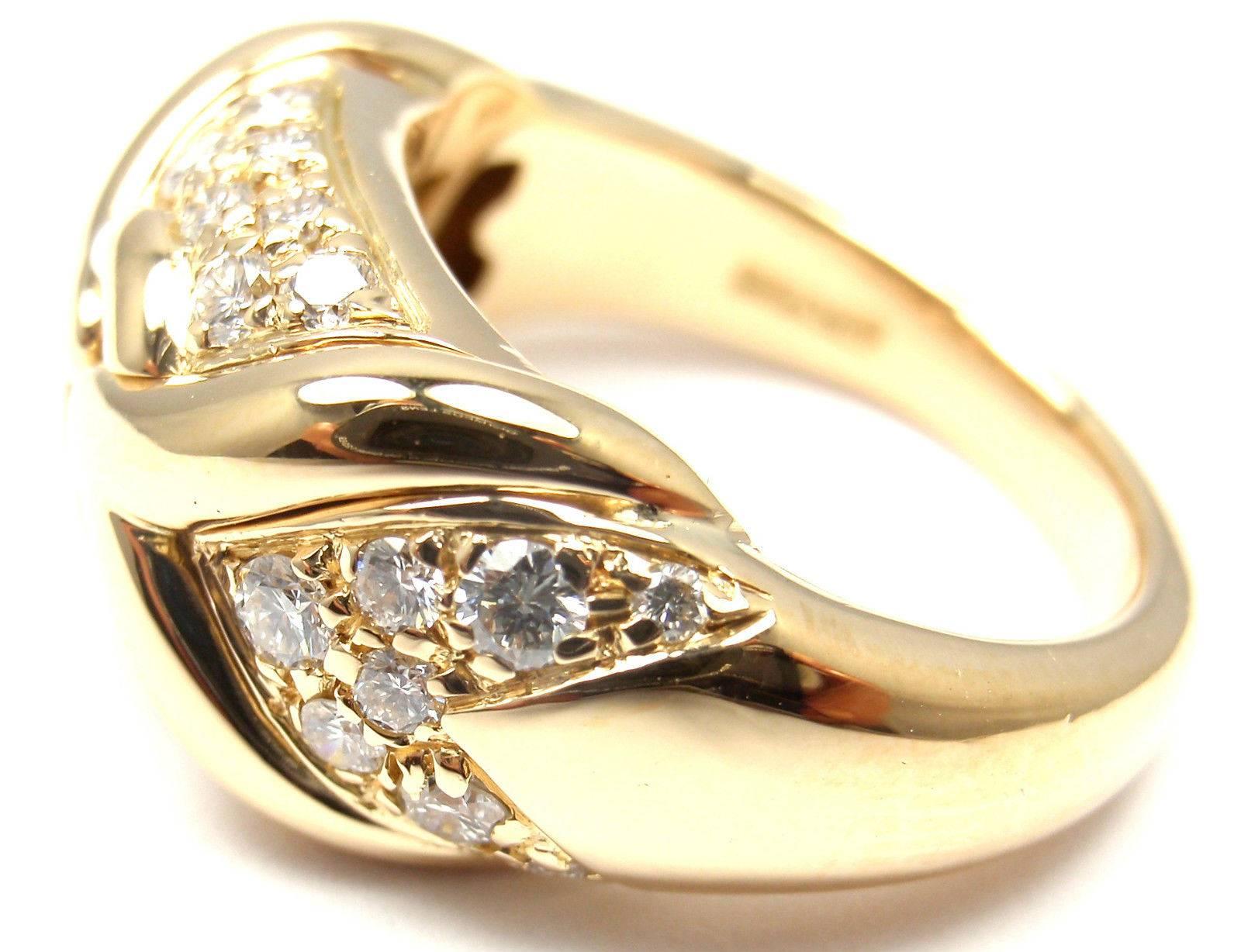 Bulgari Bague jonc en or et diamants Neuf - En vente à Holland, PA
