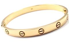 CARTIER Bracelet jonc Love en or jaune, taille 17