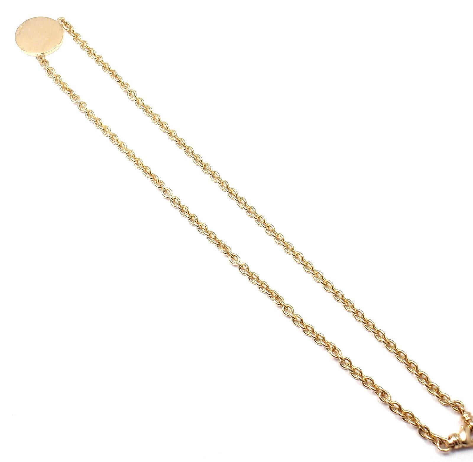 Bulgari Schwarzer Onyx Gold Anhänger Link Halskette 4