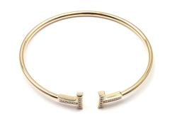 Tiffany & Co. Tiffany T Diamond Gold Wire Bangle Bracelet