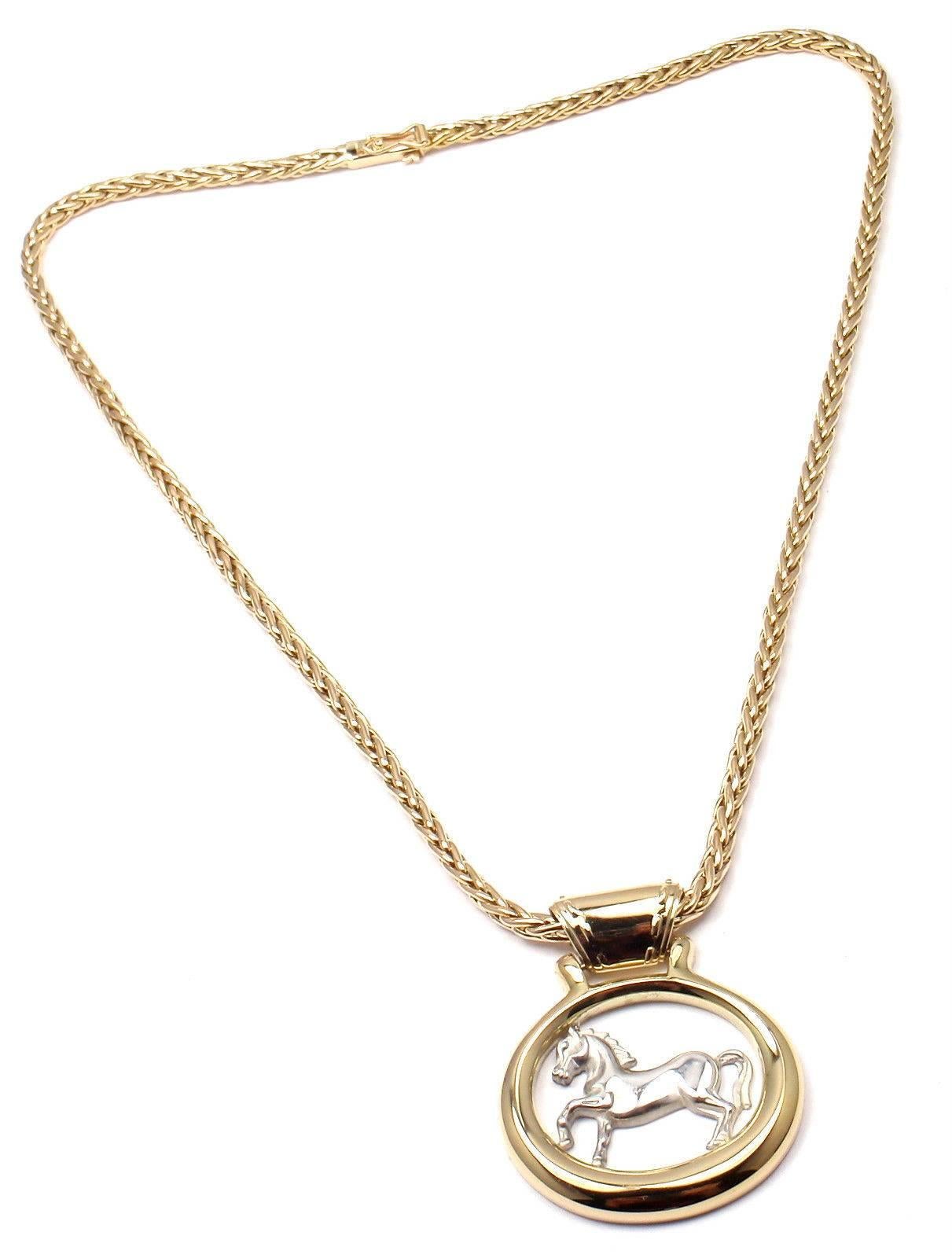 hermes horse necklace