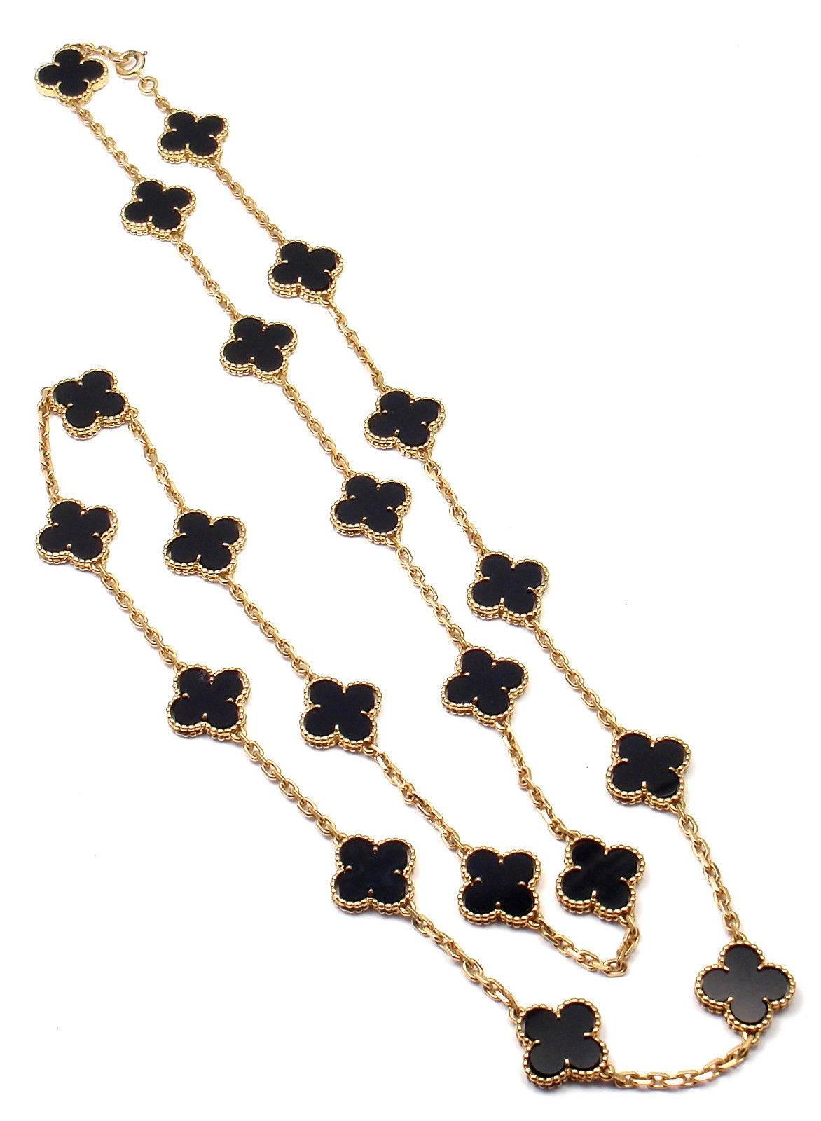 van cleef black onyx necklace