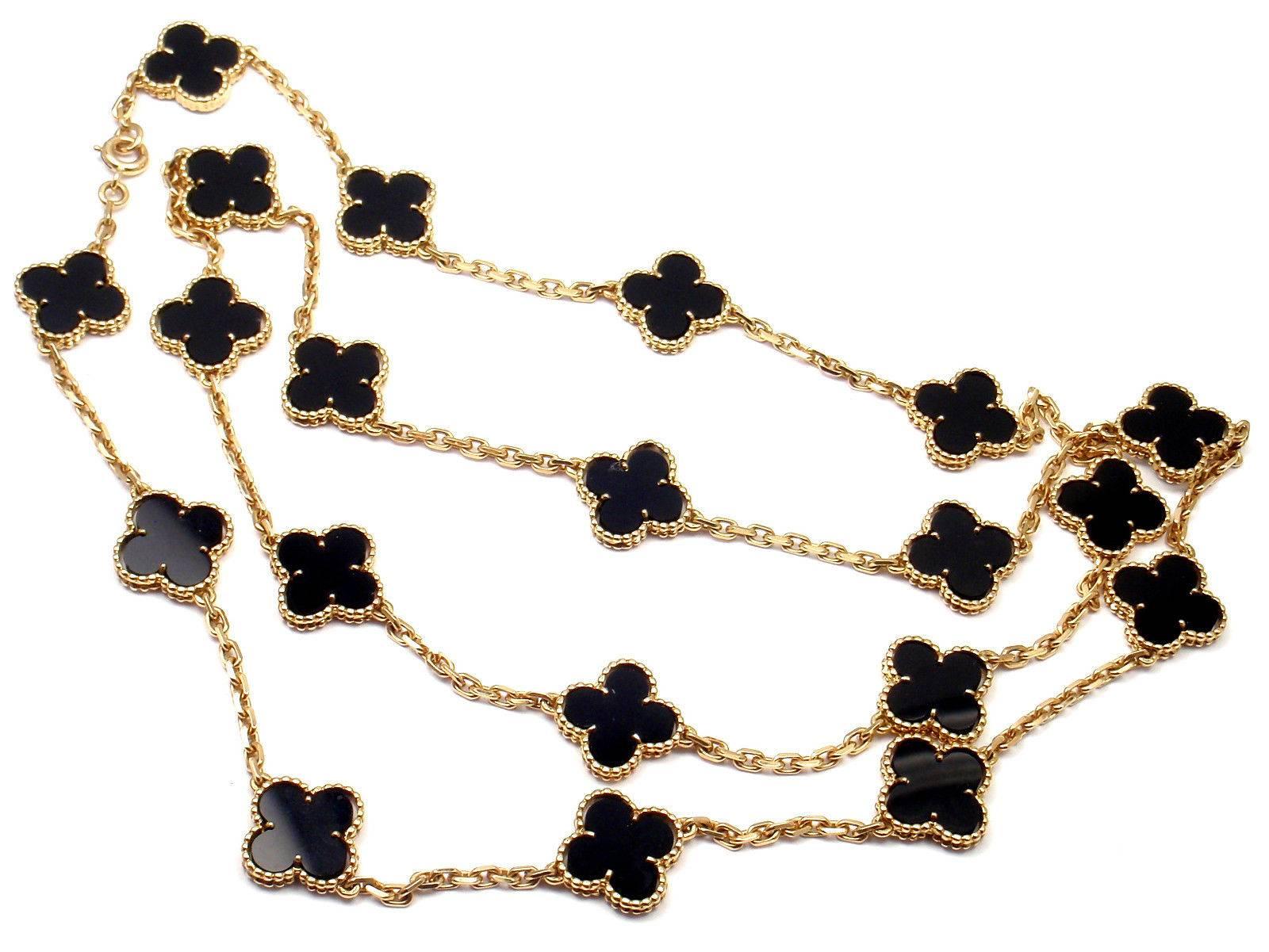 van cleef necklace black