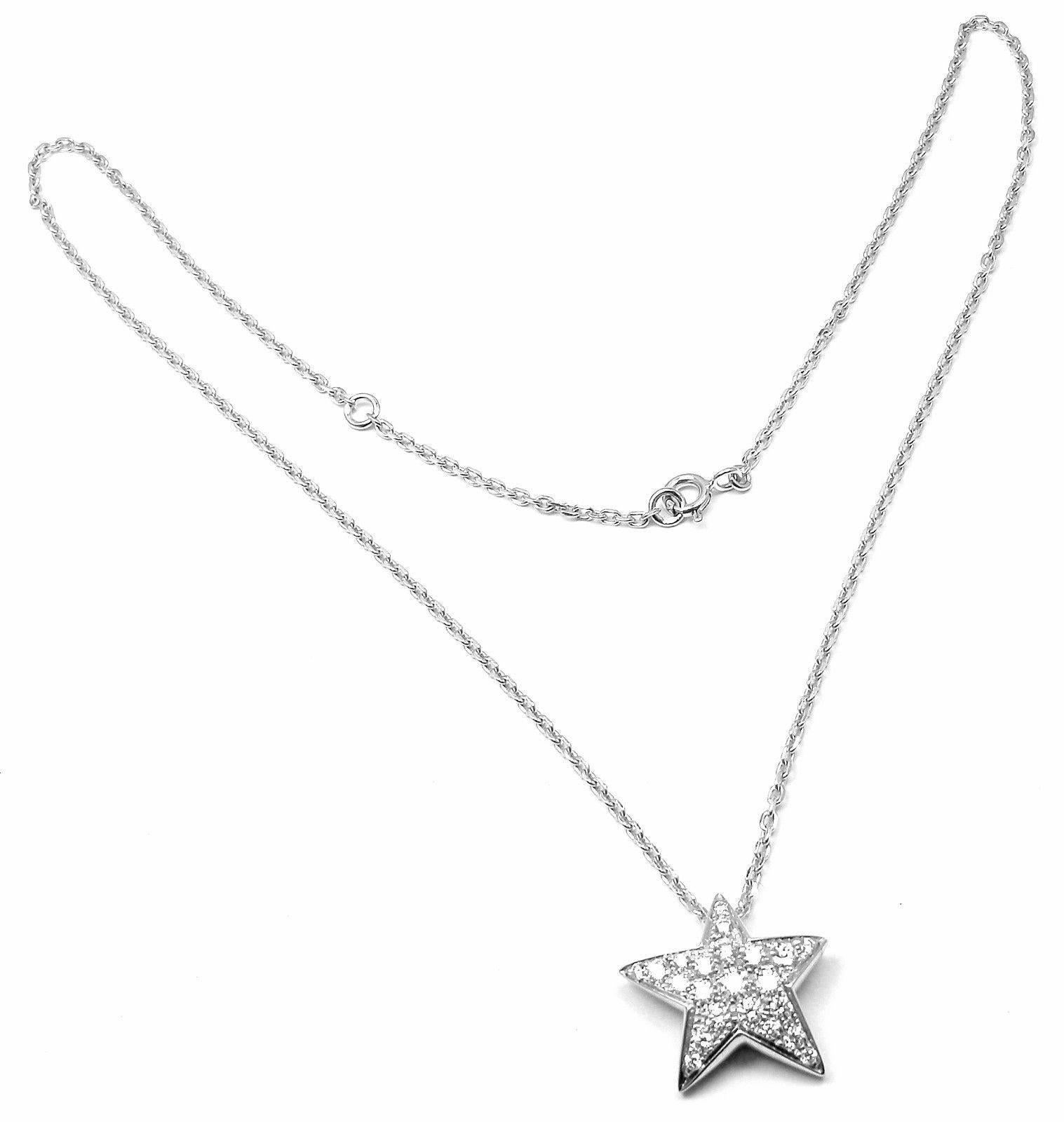 Chanel Comete Diamond Gold  Large Star Pendant Necklace 1