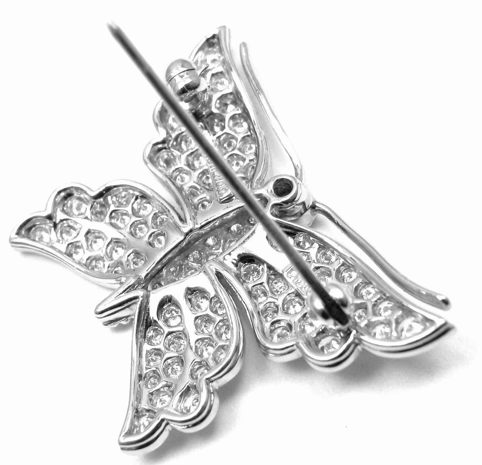 Tiffany & Co. Diamant-Diamant-Platin-Schmetterlingsnadelbrosche im Zustand „Neu“ im Angebot in Holland, PA