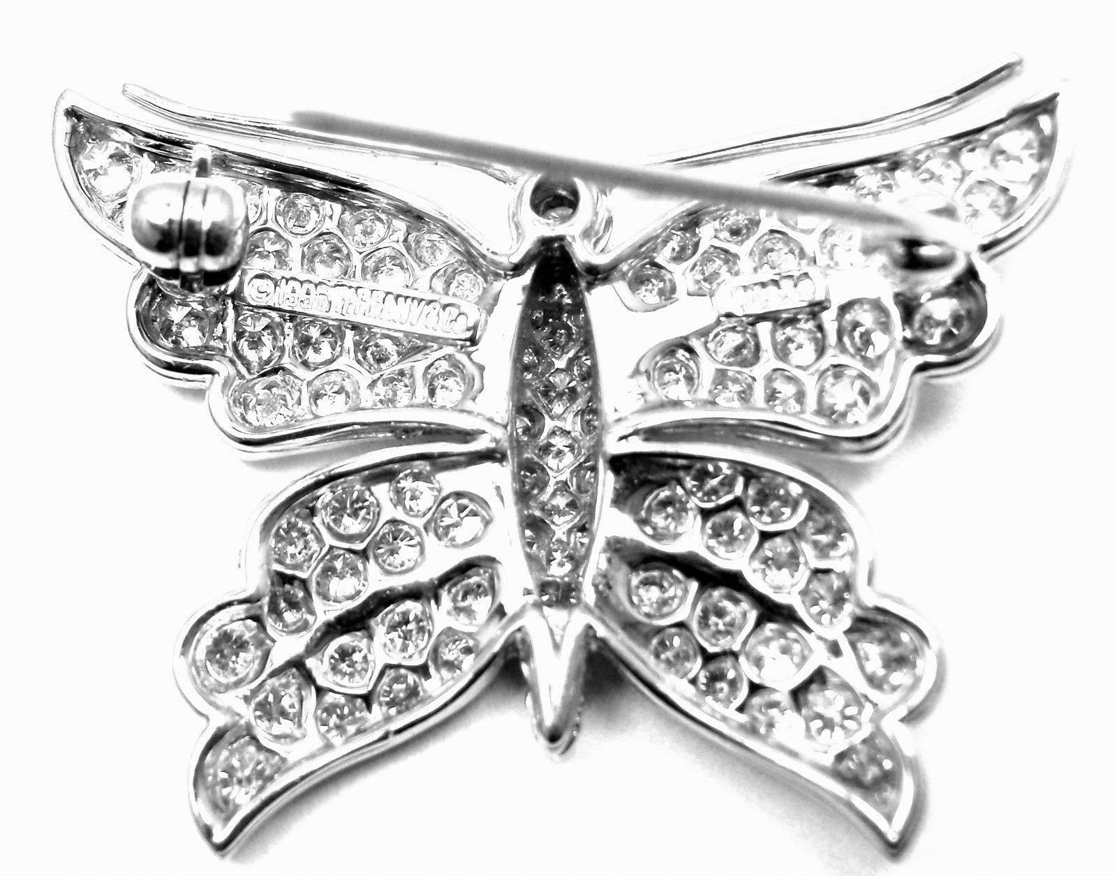 Tiffany & Co. Diamant-Diamant-Platin-Schmetterlingsnadelbrosche für Damen oder Herren im Angebot