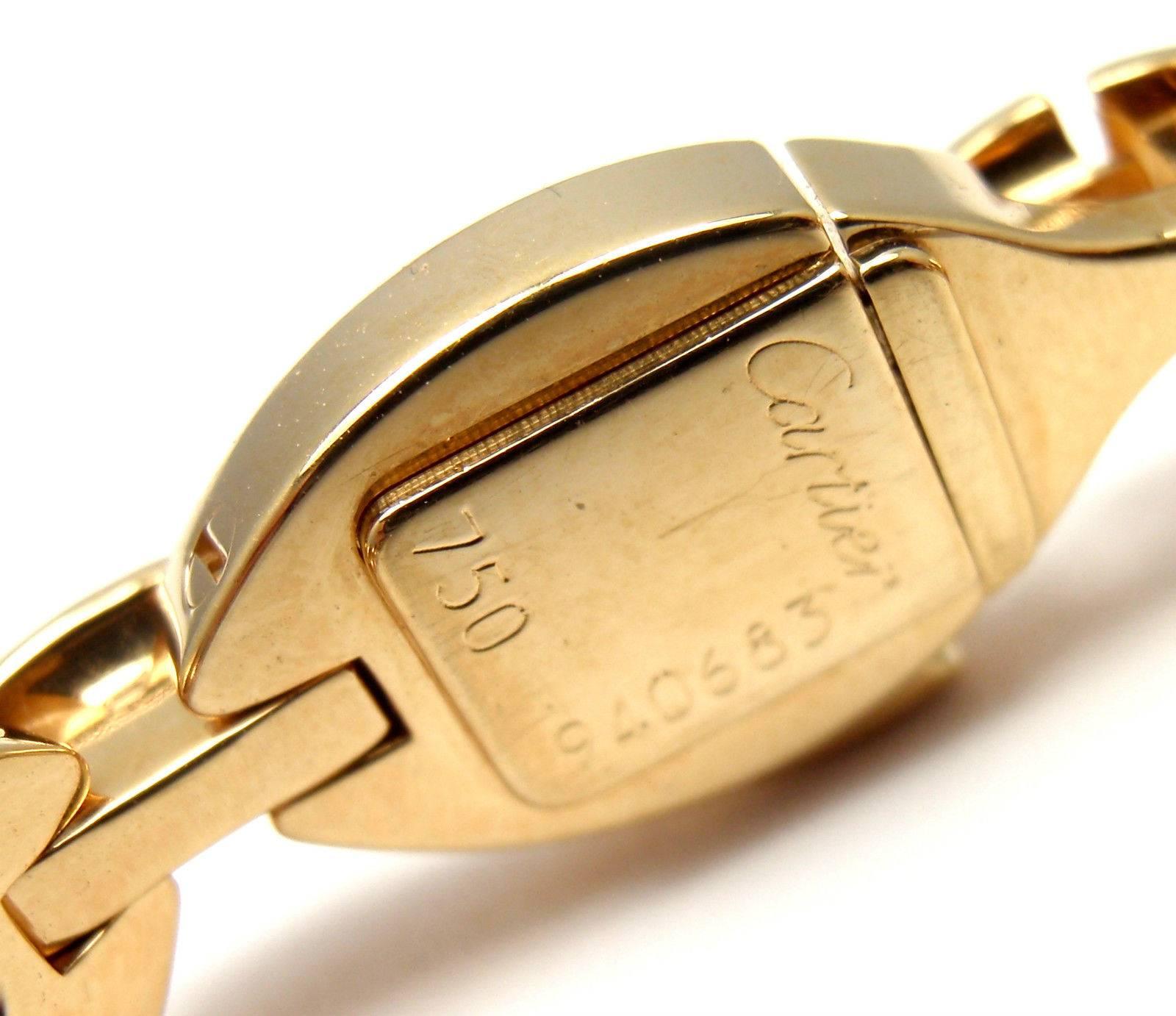 Women's or Men's Cartier Diamond Gold Diadea Link Bracelet For Sale