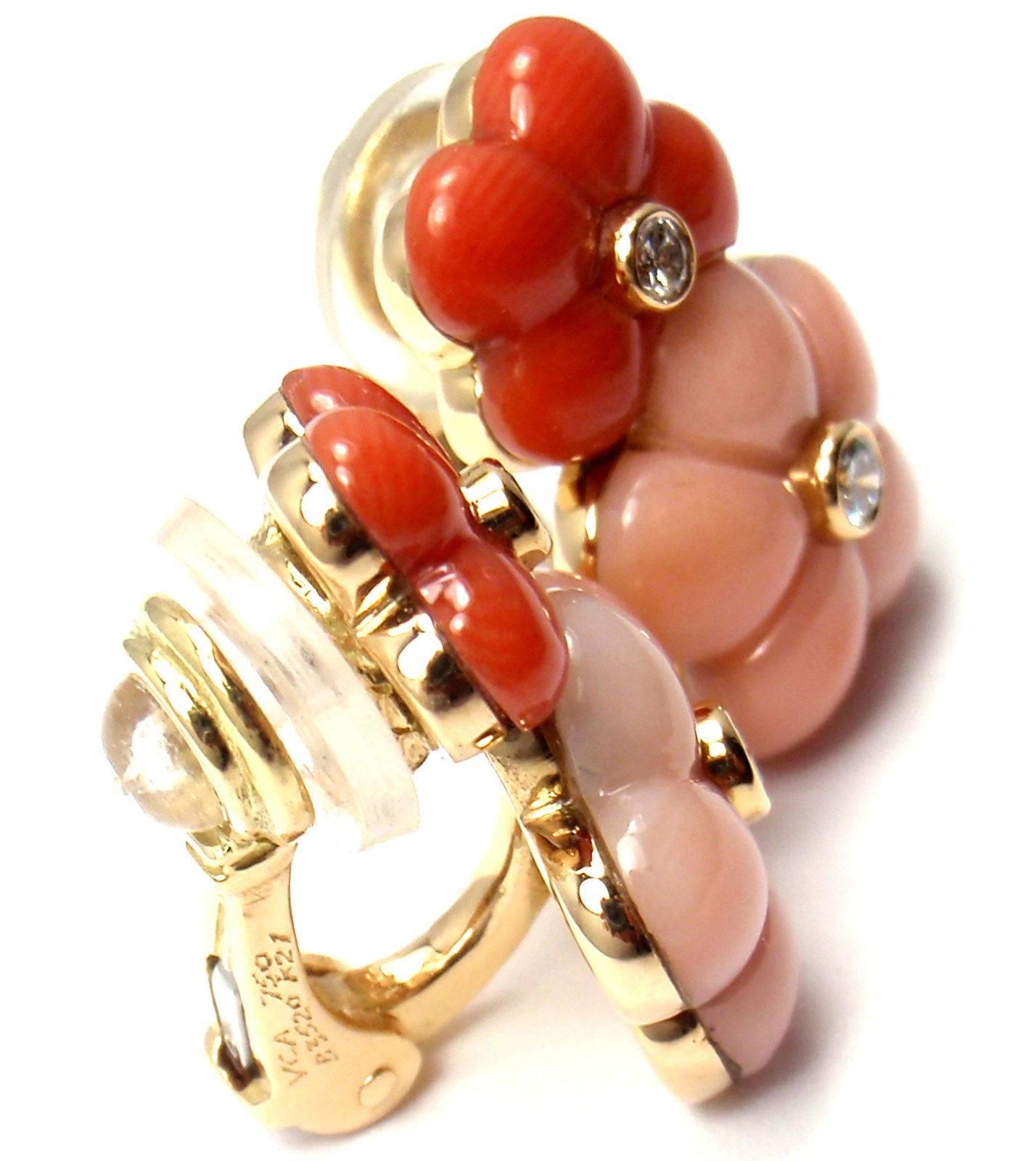 pink coral earrings