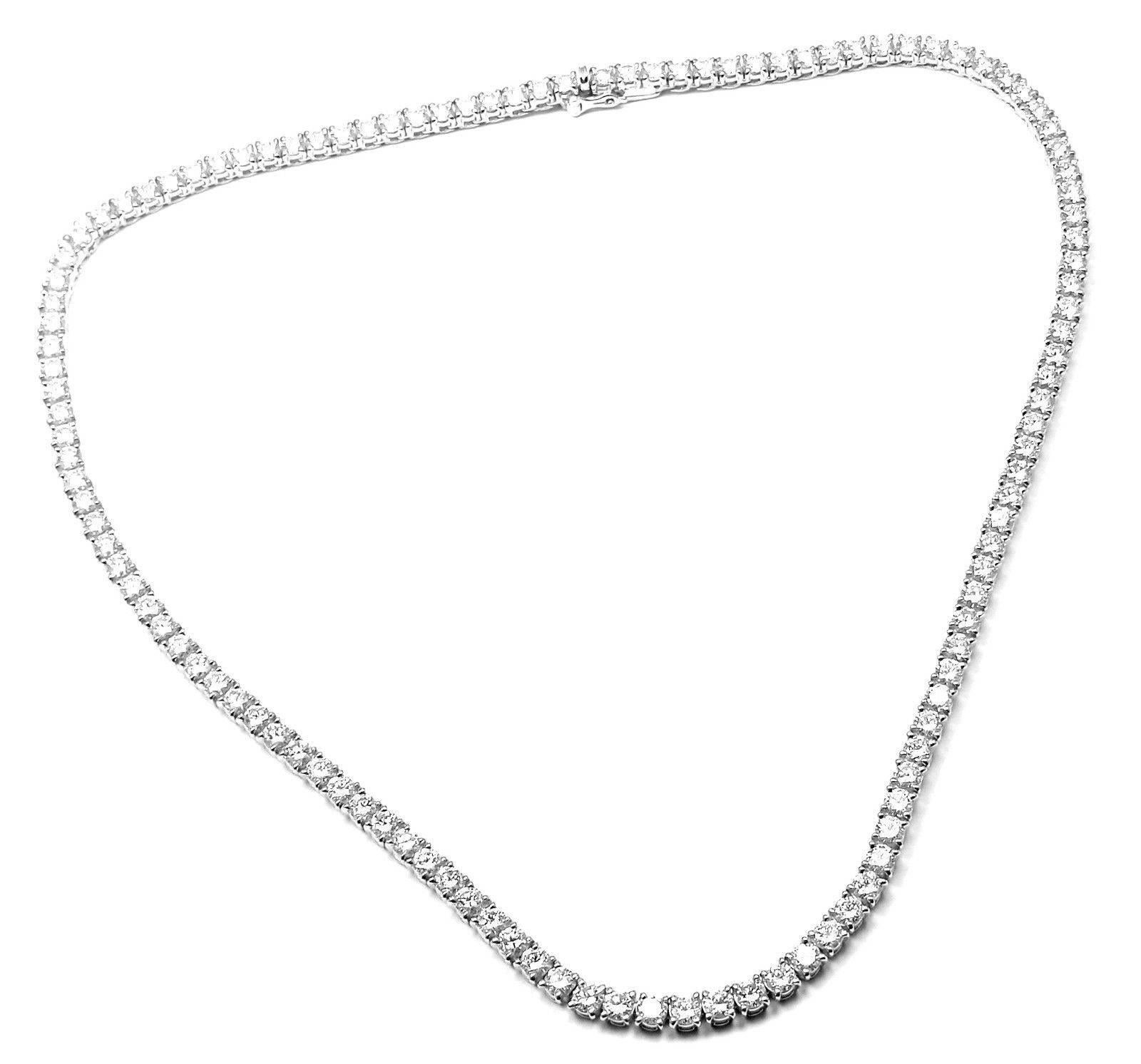 Cartier 15.47 Carats Diamonds Tennis Line Platinum Necklace 5