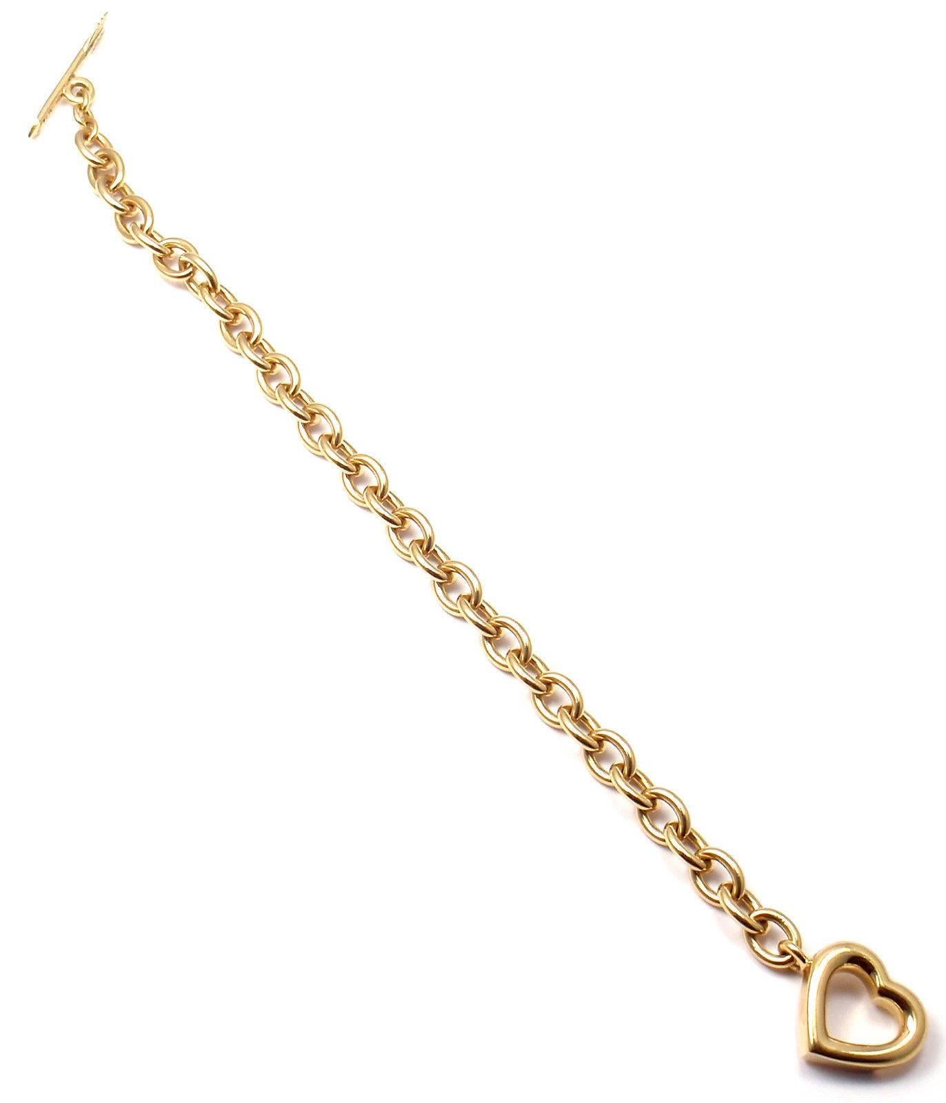 Tiffany & Co. Heart And Arrow Link Toggle Gold Bracelet 1