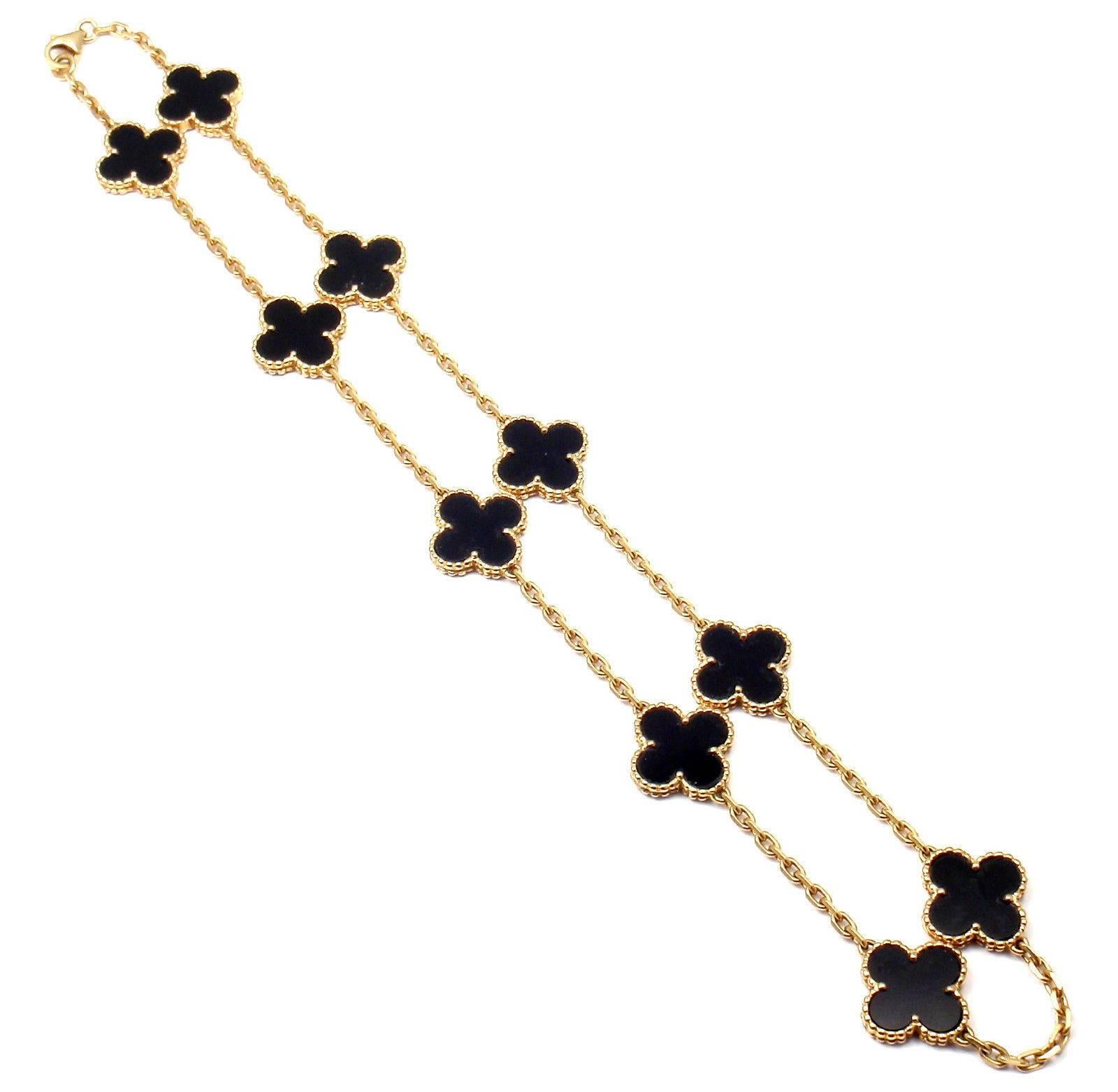 van-cleef-and-arpels-vintage-alhambra-onyx-gold-10-motif-necklace-at