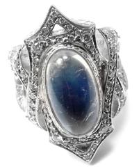 Loree Rodkin Large Moonstone Diamond Gold Ring