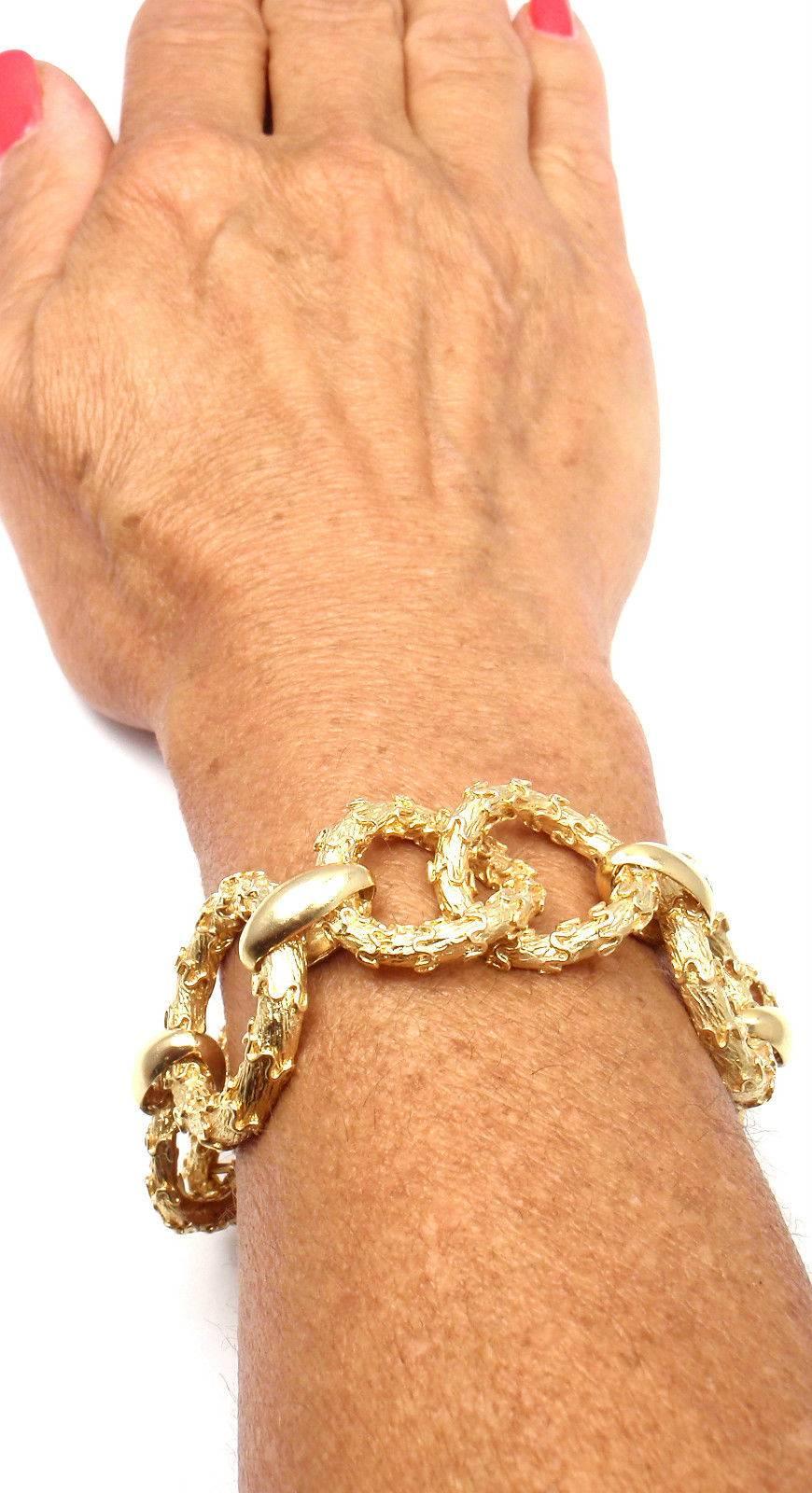 Hammerman Brothers Gold Link Bracelet And Necklace 4