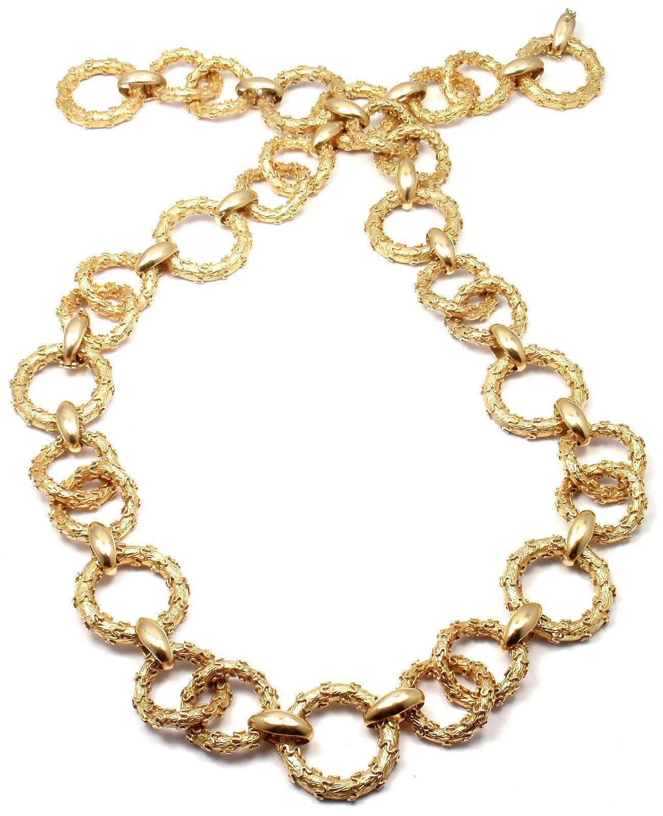 Hammerman Brothers Gold Link Bracelet And Necklace In New Condition In Holland, PA