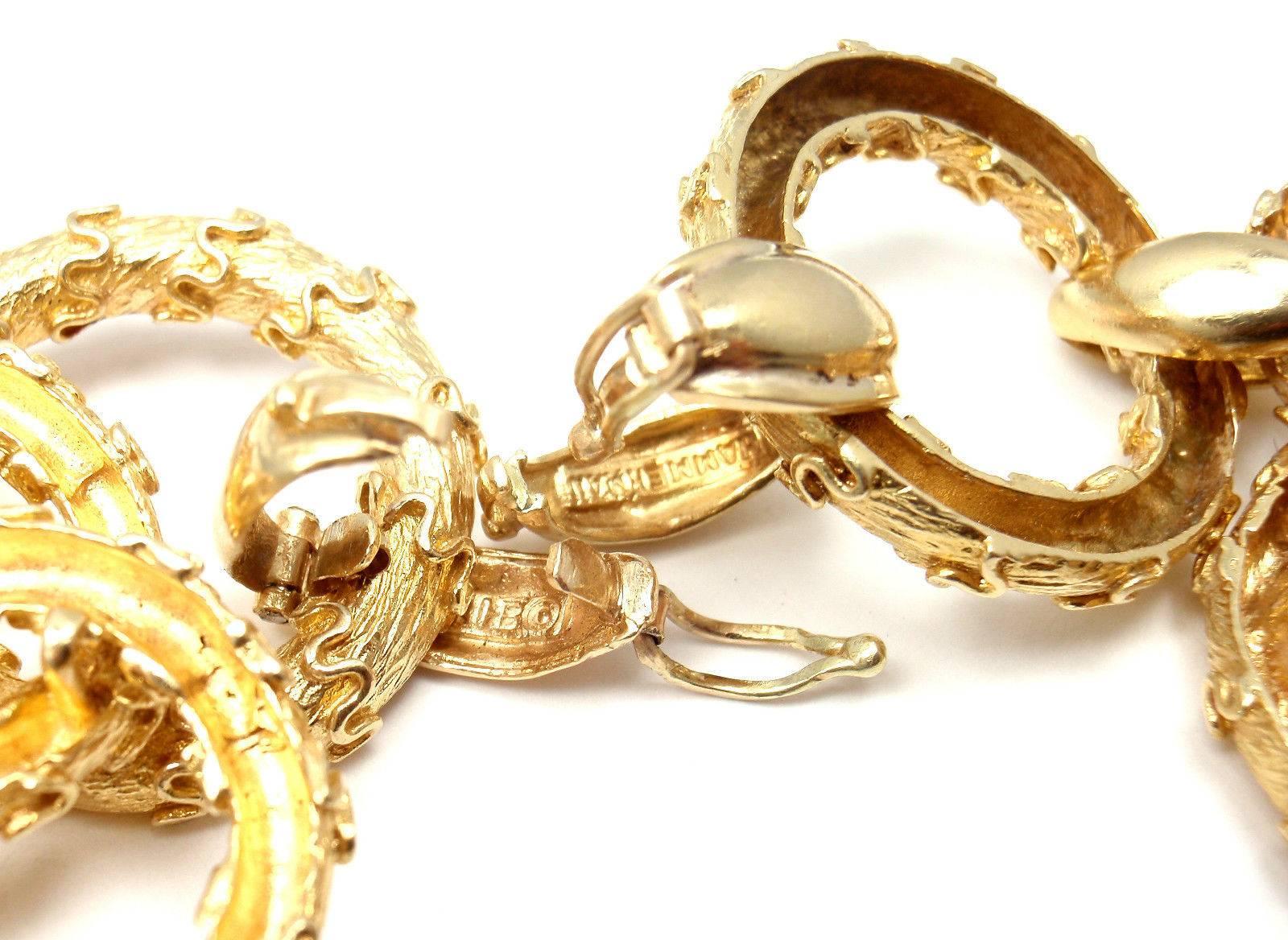 Hammerman Brothers Gold Link Bracelet And Necklace 1