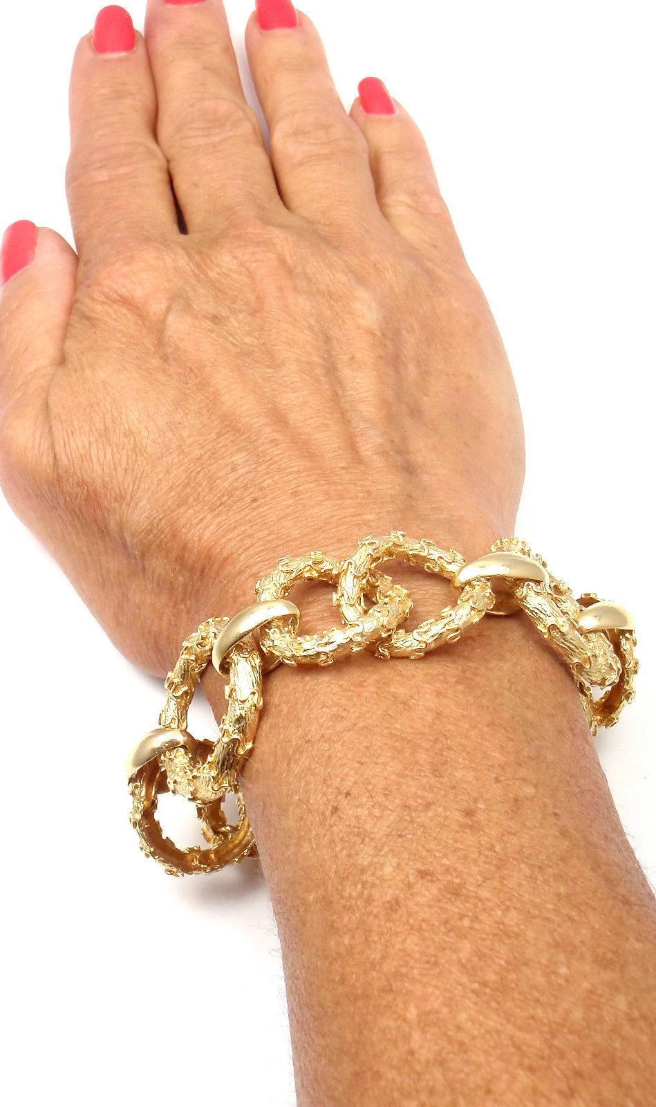 Hammerman Brothers Gold Link Bracelet And Necklace 5