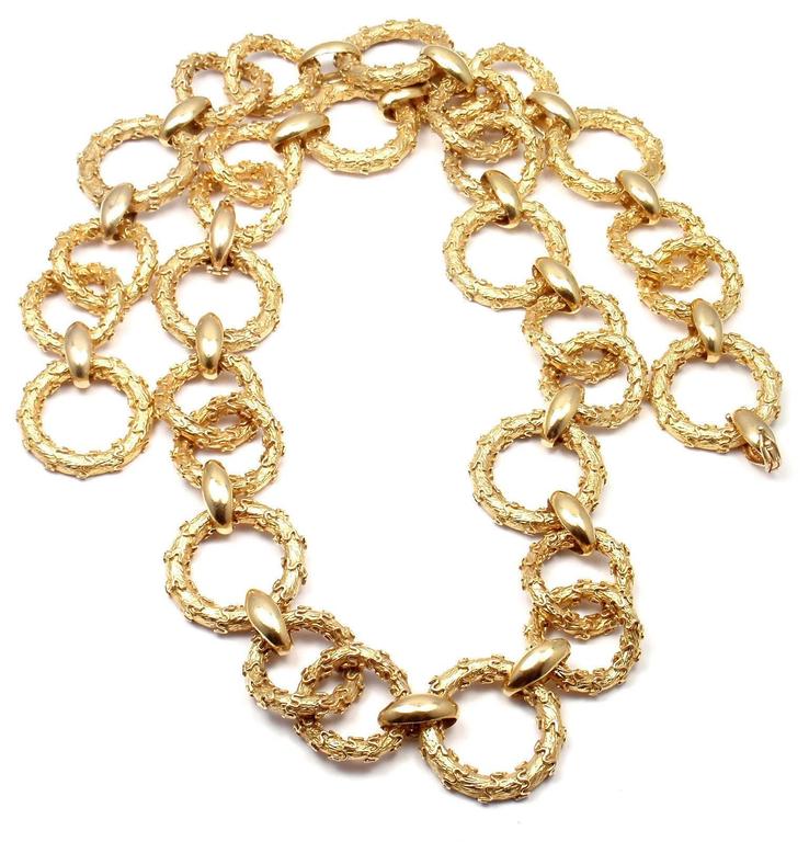 Hammerman Brothers Gold Link Bracelet And Necklace at 1stDibs