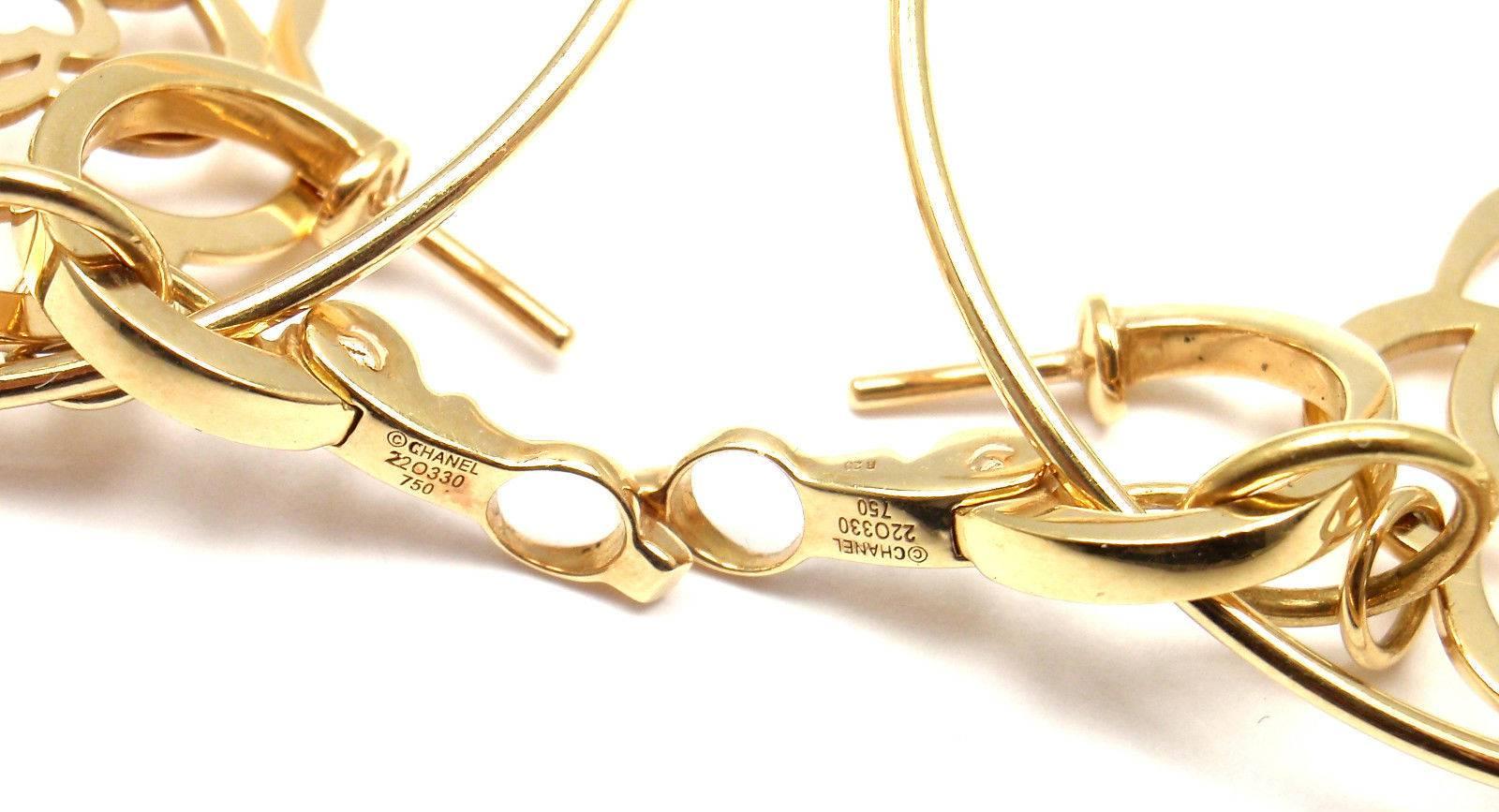 chanel camellia hoop earrings