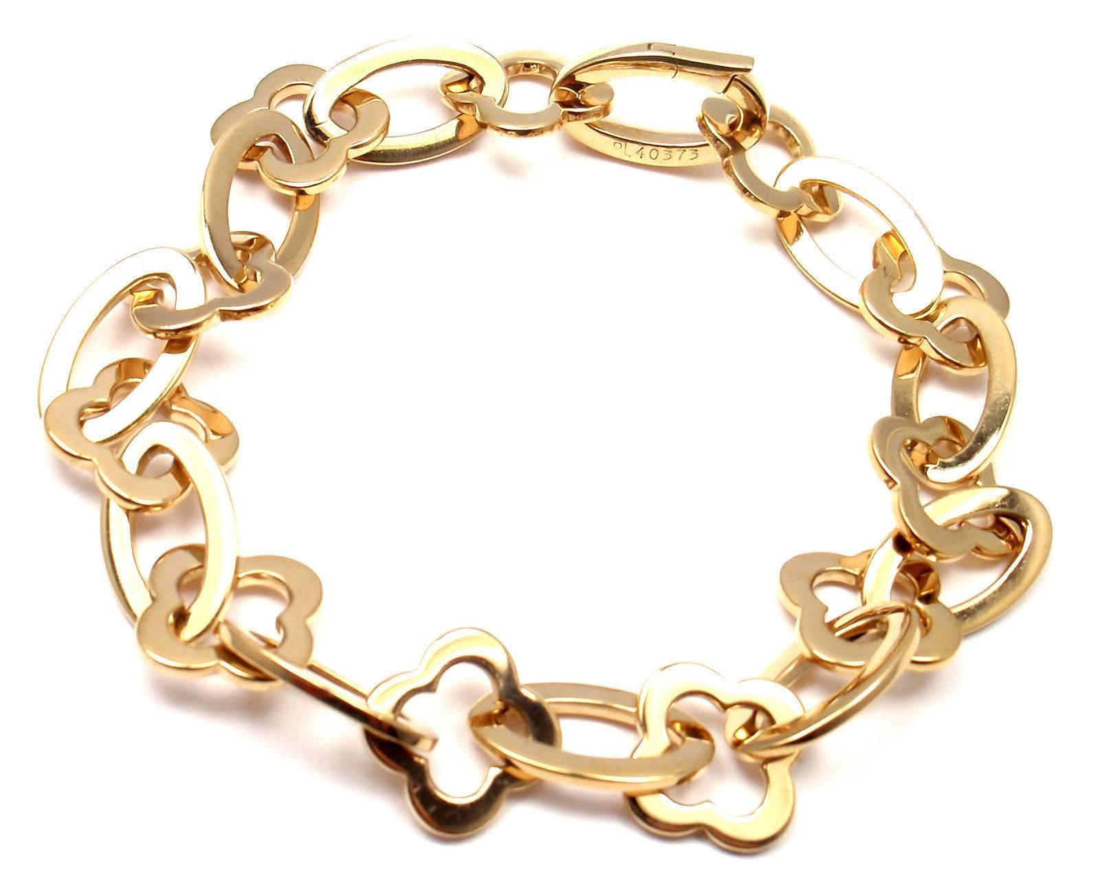 18k Gelbgold Byzantinisches Alhambra Gliederarmband von Van Cleef & Arpels. 

Einzelheiten: 
Gewicht: 23.3 Gramm
Länge: 7.5
