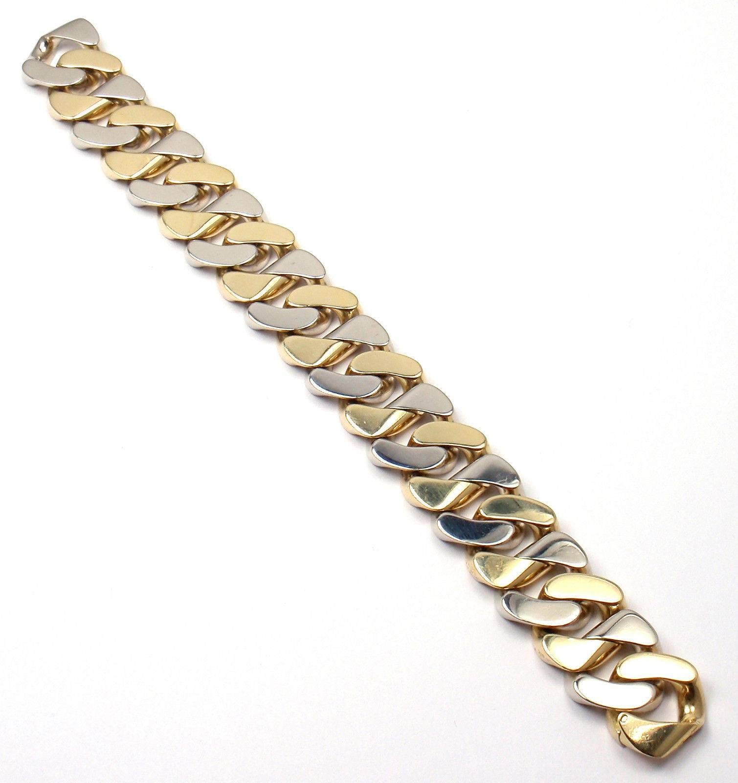 Van Cleef & Arpels Zwei Farben Gold Curb Link Armband im Zustand „Neu“ in Southampton, PA