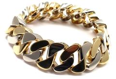 Van Cleef & Arpels Two Color Gold Curb Link Bracelet