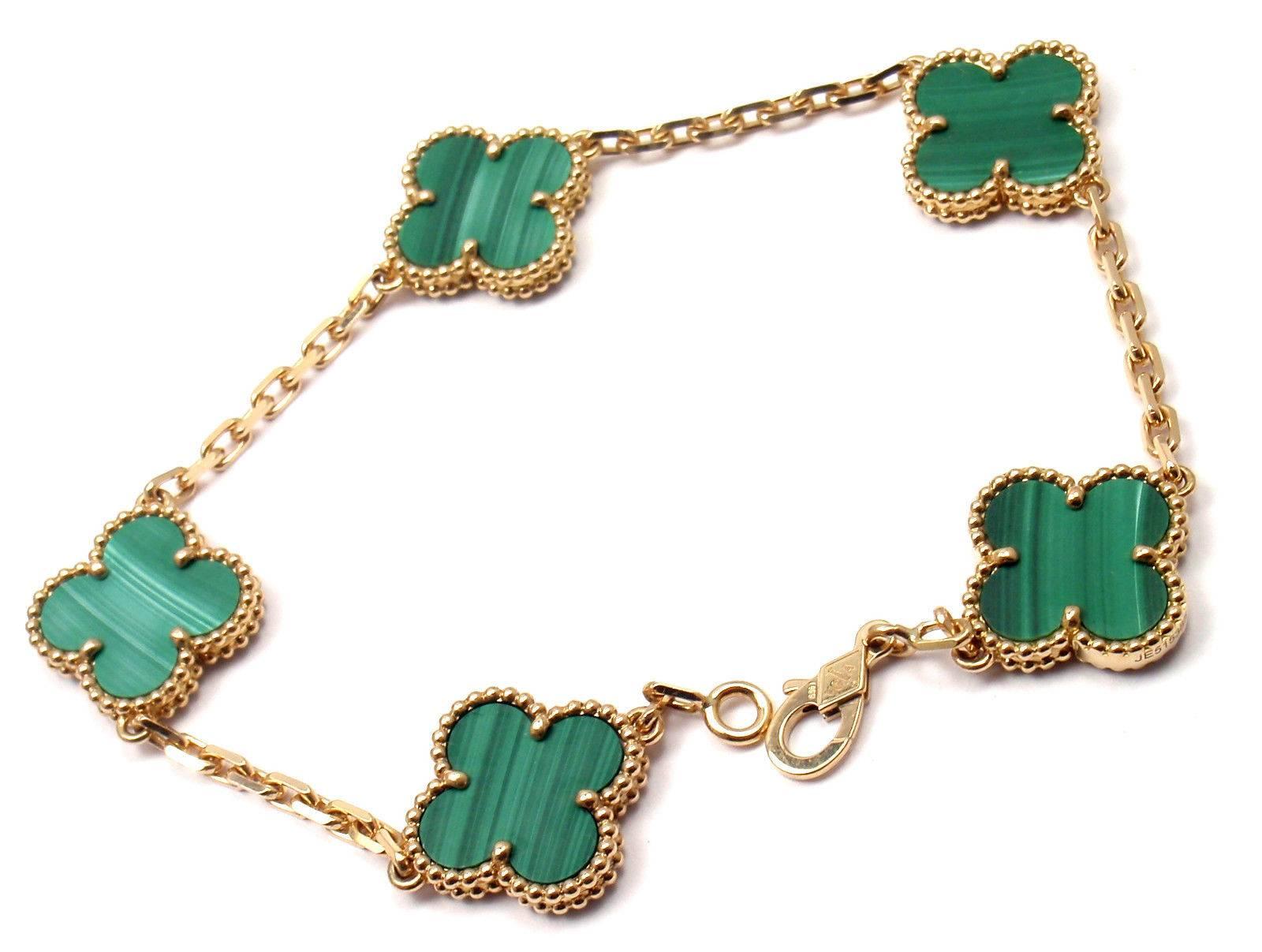 van cleef malachite bracelet