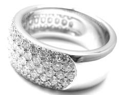 Cartier Diamond Gold Wide Band Ring