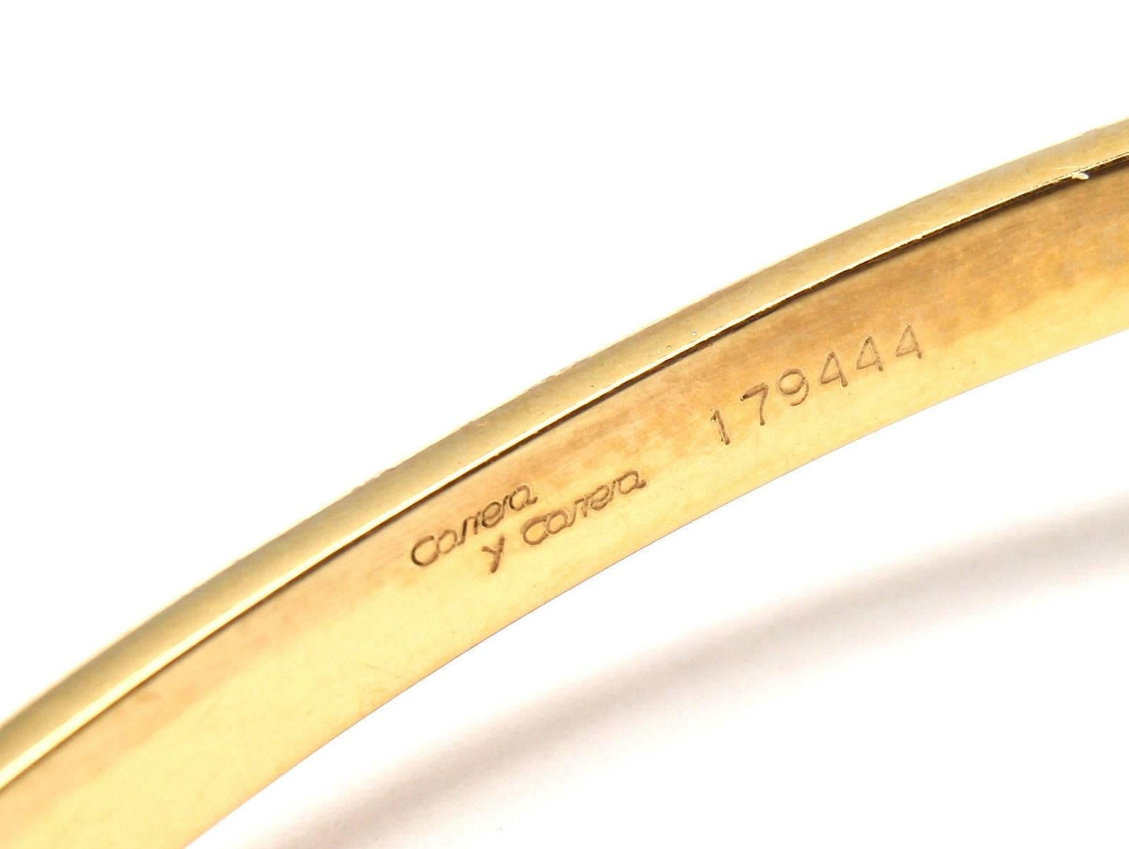 Carrera Y Carrera Ruby Diamond Gold Dolphin Bangle Bracelet 1