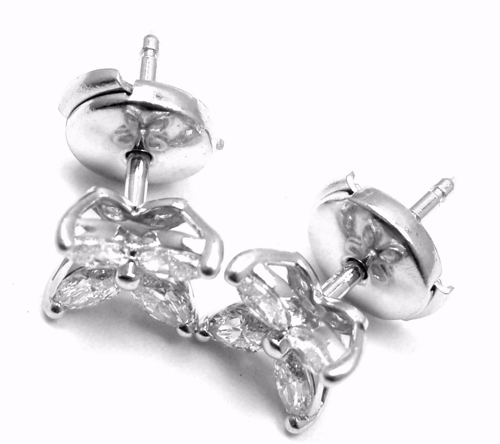 Tiffany & Co. Victoria .64 Carat Diamond Platinum Stud Earrings 5