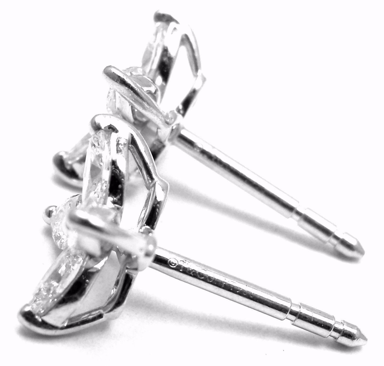 Tiffany & Co. Victoria .64 Carat Diamond Platinum Stud Earrings 4