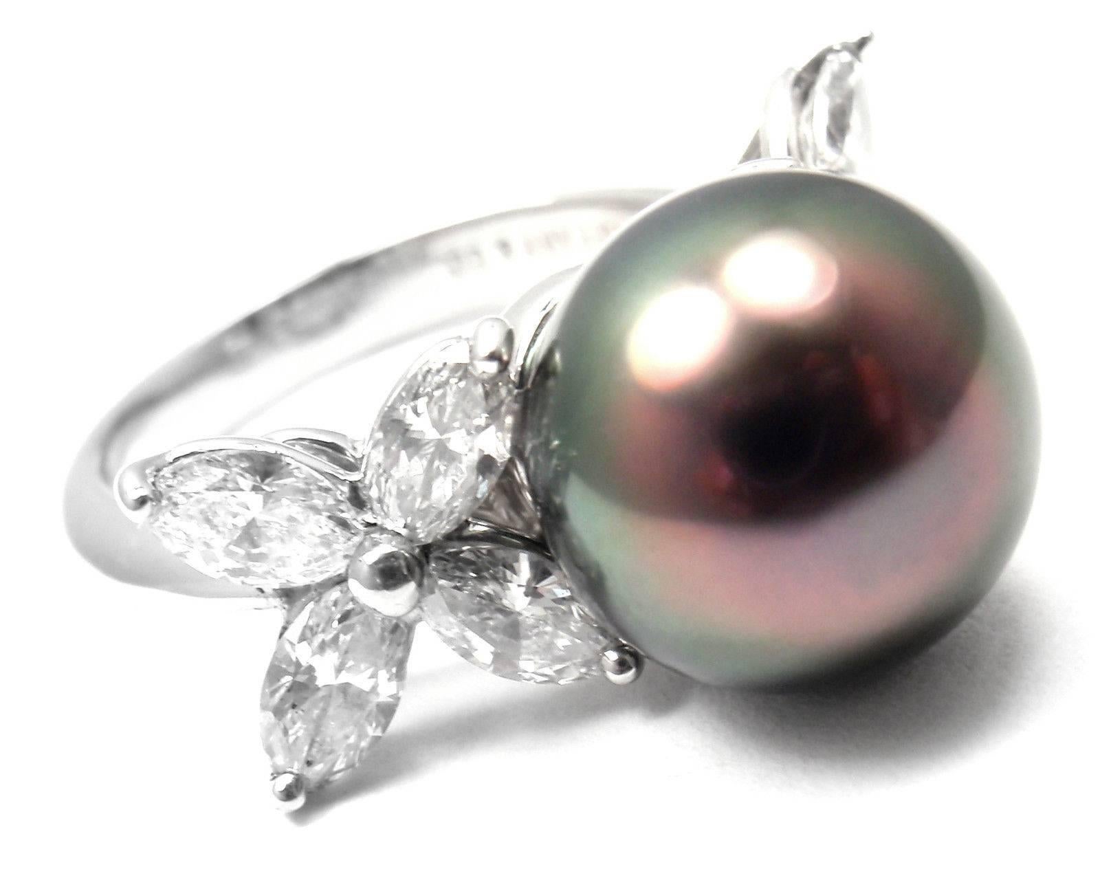 tiffany black pearl ring