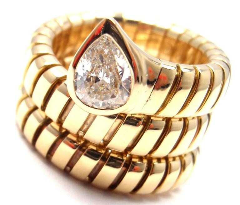 bulgari diamond snake ring
