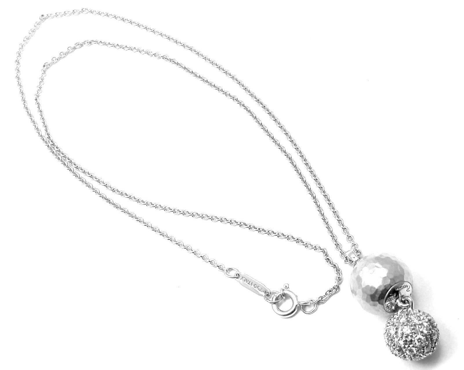 Women's or Men's Tiffany & Co. Paloma Picasso Diamond Gold Pendant Necklace