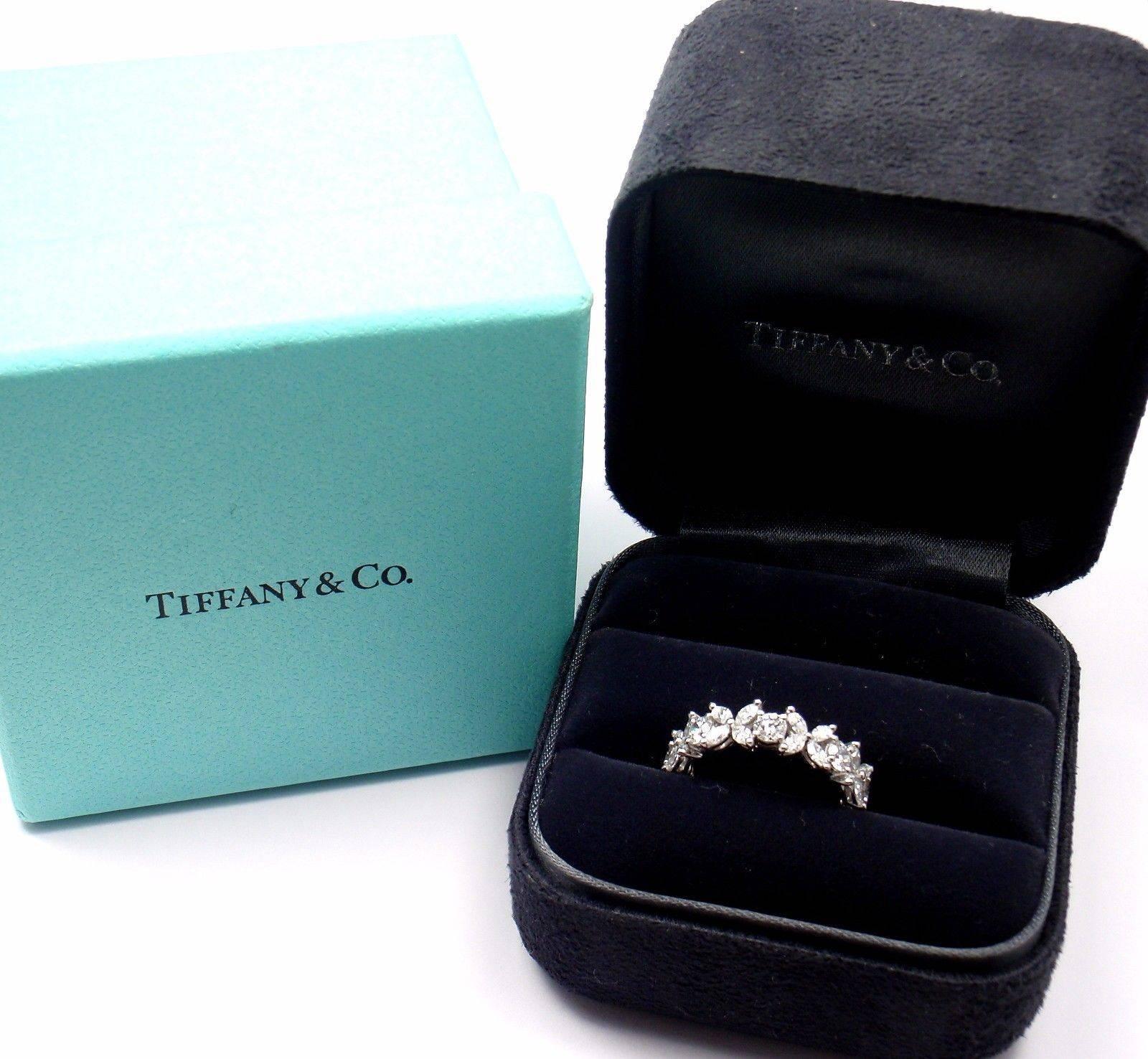 Women's or Men's Tiffany & Co. Diamond Platinum Victoria Eternity Band Ring