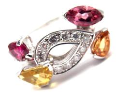 Cartier Sorbet Tourmaline Sapphire Diamond Gold Ring